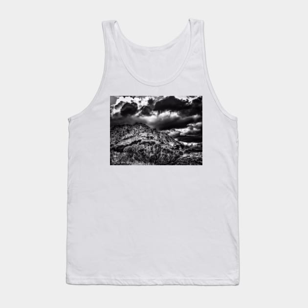 Point Me In The Direction Of Albuquerque – Black And White Tank Top by davidbstudios